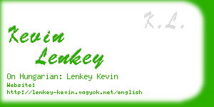 kevin lenkey business card